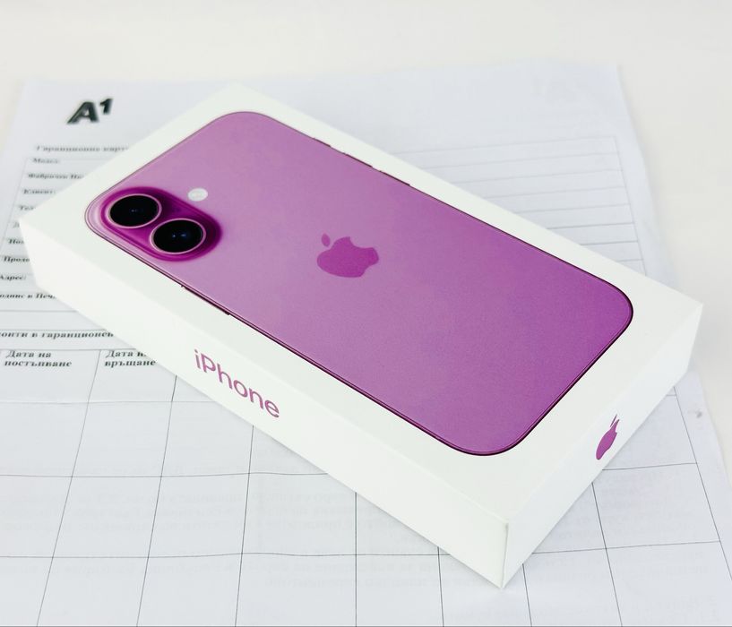 НОВ! Apple iPhone 16 128GB Pink 2г. Гаранция!