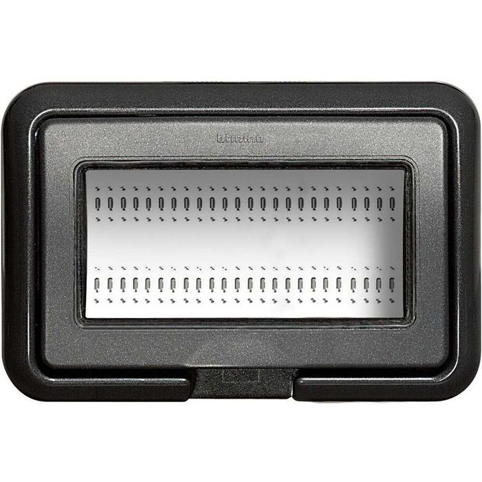 Priza schuko 2M 16A si Rama 4M IP55 antracit Bticino Living Light