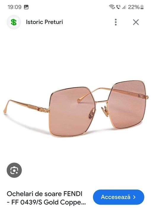 Ochelari Fendi gold cooper