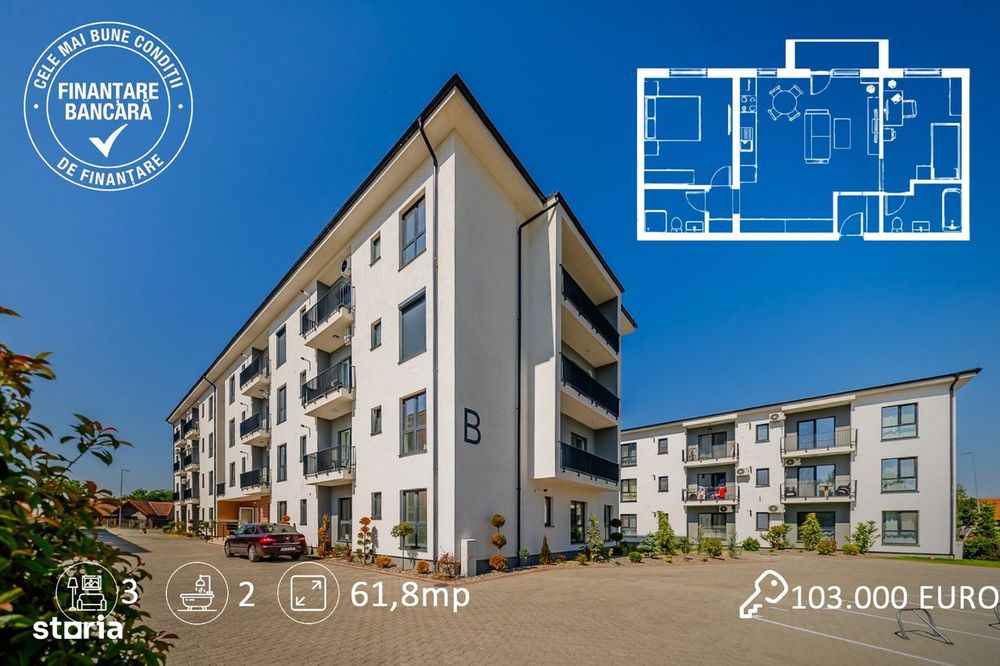 Apartament 2 camere cu posibilitate de finantare