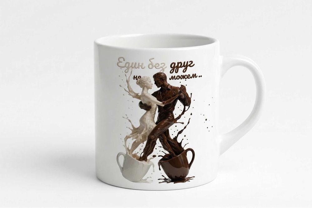 Чаша с ваша снимка и пожелание. Подарък за сватба, рожден ден, юбилей