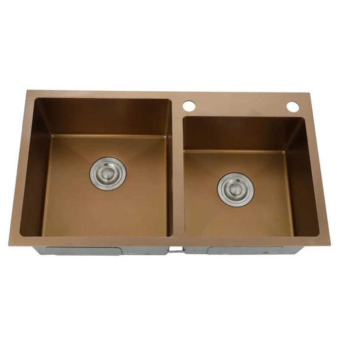 Reducere Chiuveta 2 cuve gold rose 80x45 bucatarie