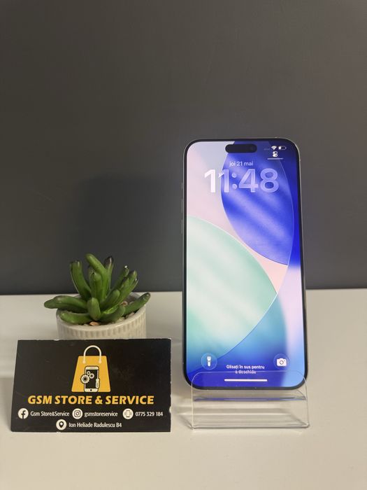Iphone 15 Pro Max White Titanium 256Gb 2 Ani Garantie Gsm Store&Service