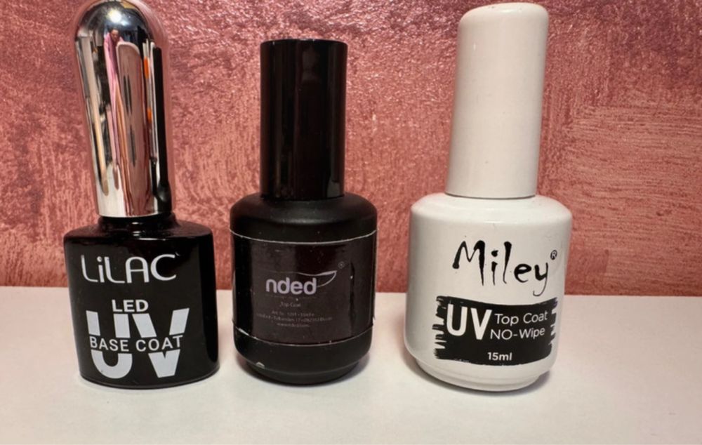 Pachet de 3 produse: Base coat + 2 top coat