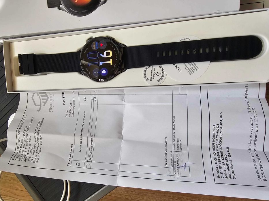 Vand Xiaomi Watch 5 ca nou, cu factura garantie