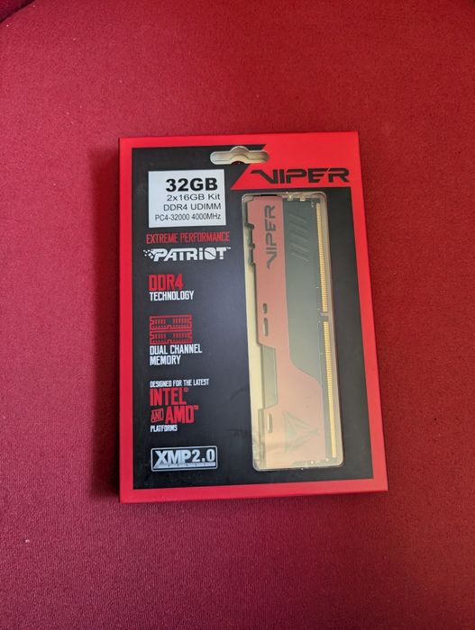 32GB (2x16GB) DDR4 RAM памет: Patriot Viper Elite II DDR4-4000 CL20
