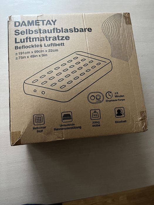 Saltea gonflabila cu pompa integrata si perna pt 1 pers