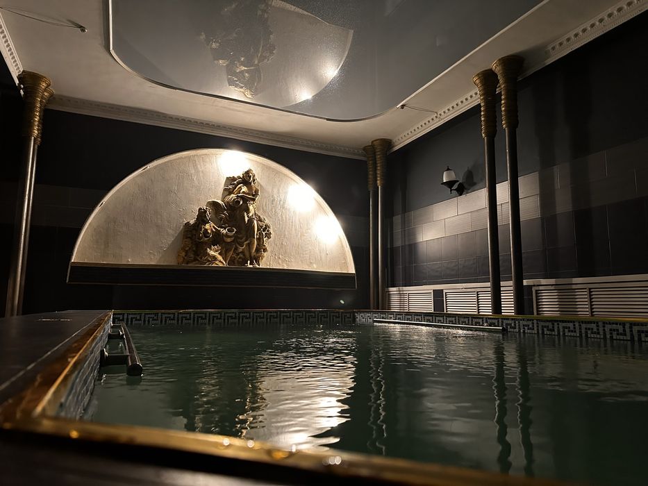 Баня на дровах бассейн