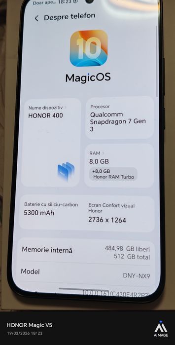Honor 400 -5G / 512 GB Black / impecabil /