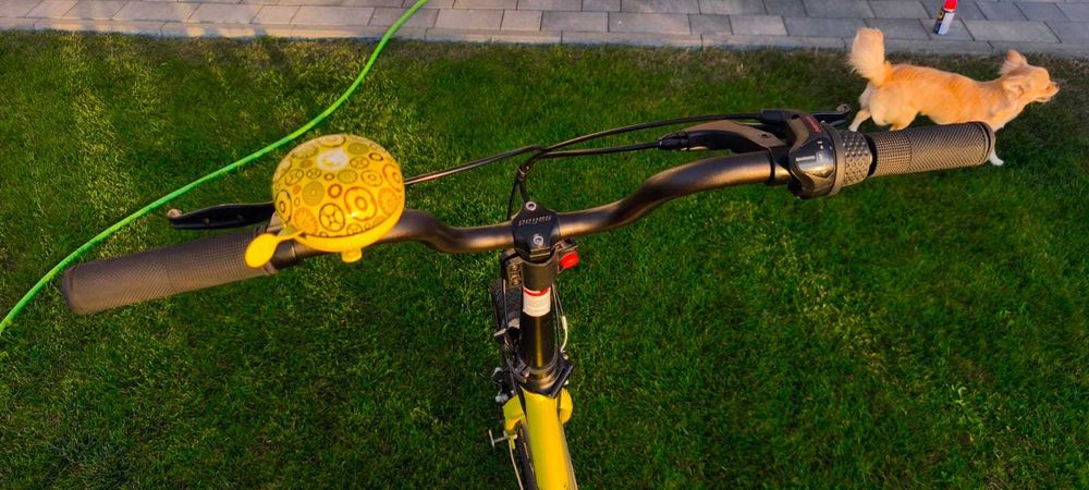 Bicicletă pliabilă PEGAS Camping galbenă - stare excelentă, aproape nouă_cumpărată 2019