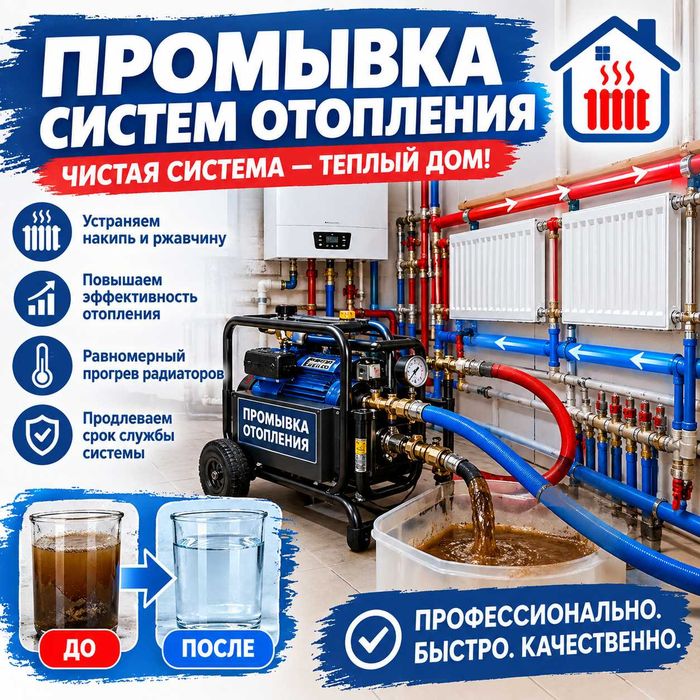 Промывка системы отопления