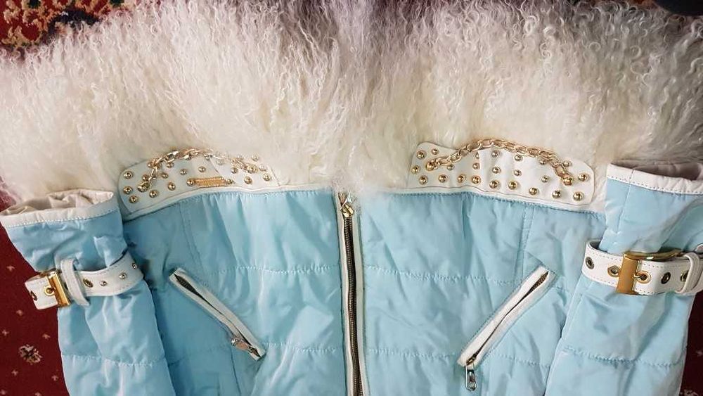 Италианско марково яке,естествен косъм лама,естествена кожа