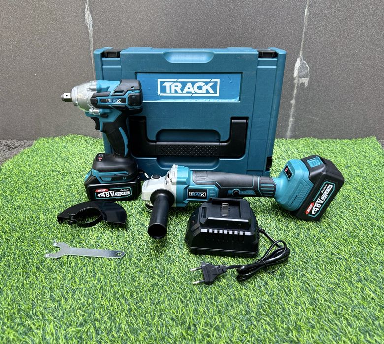 Набор 2 в 1: аккумуляторная болгарка и гайковёрт «TRACK»