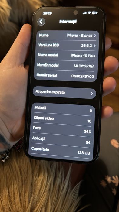 Vând iphone 15 plus