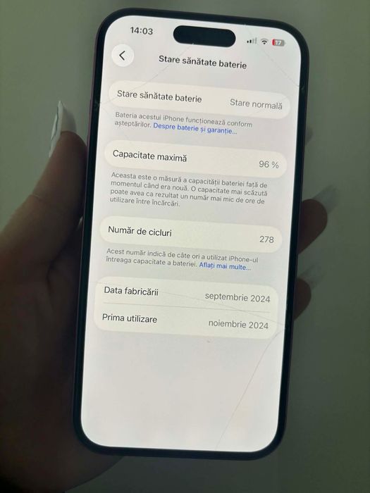 Iphone 16 roz in stare perfecta