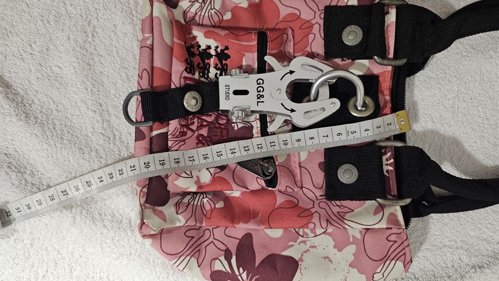 Poșetă geantă mica roz cu model floral GG&L Studio