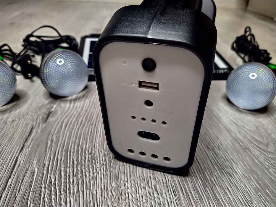 Sistem Iluminare Camping GDLite-3 cu Incarcare Solara, 3 Becuri LED