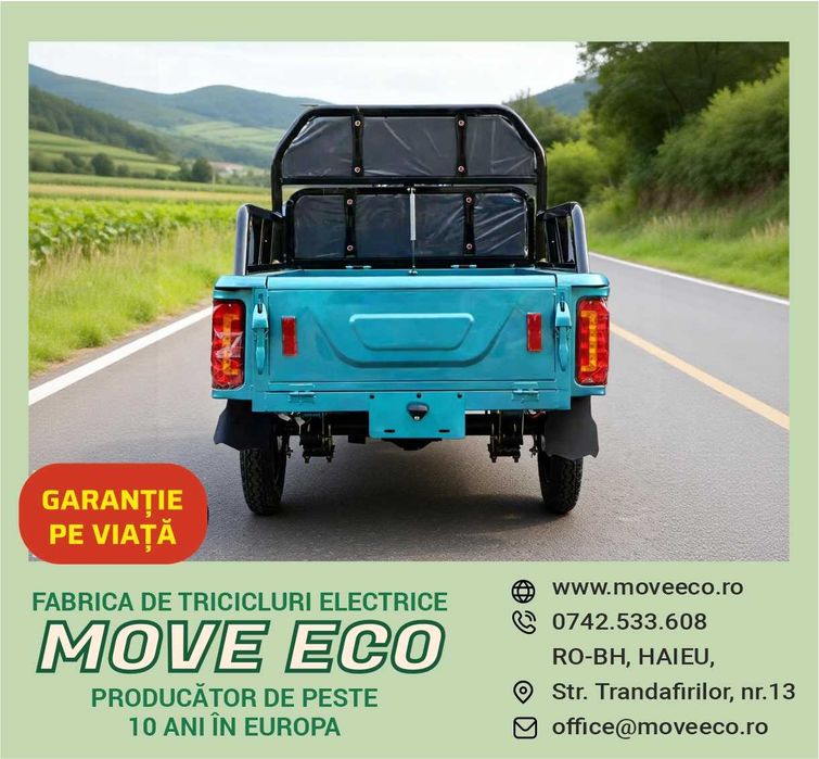 Triciclu Electric Model B03 | 60V/20Ah | 25km/H Fără Permis | Albastru