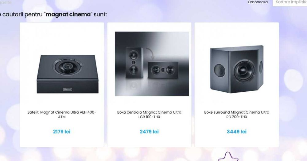 Sistem home cinema profi Magnat cinema THX ultra 5.0.2, magazin 13000