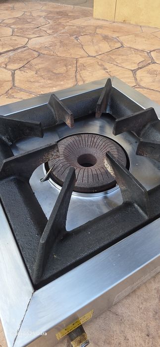 Plită profesională pe gaz de banc - 5,5 kW - 1 arzător - 400x400x165 mm - aparat de banc/pentru masă
