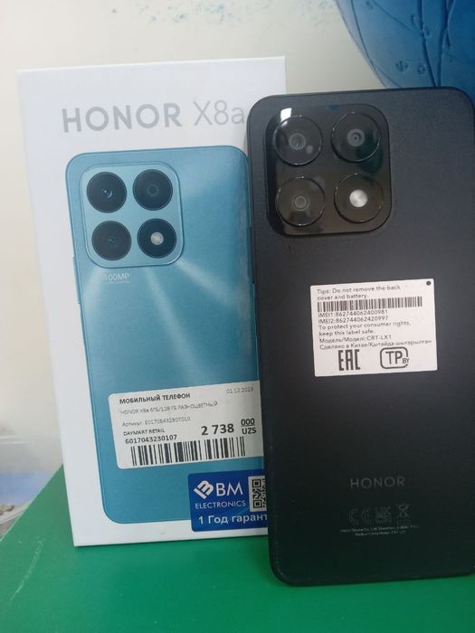 HONOR X8a 1yil garant