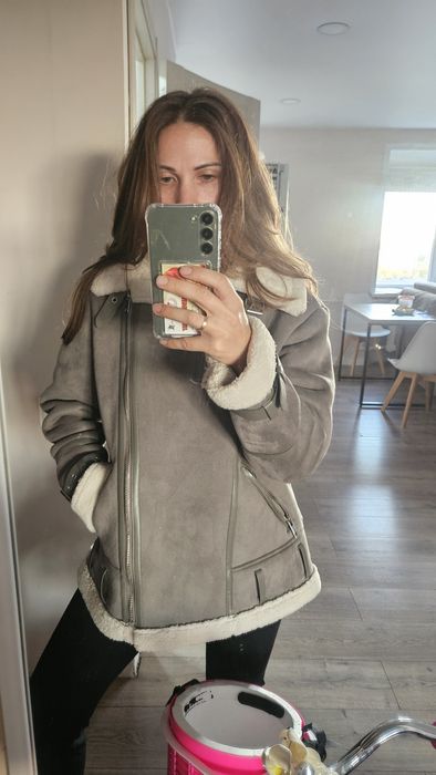 Женская дублёнка-авиатор Zara
