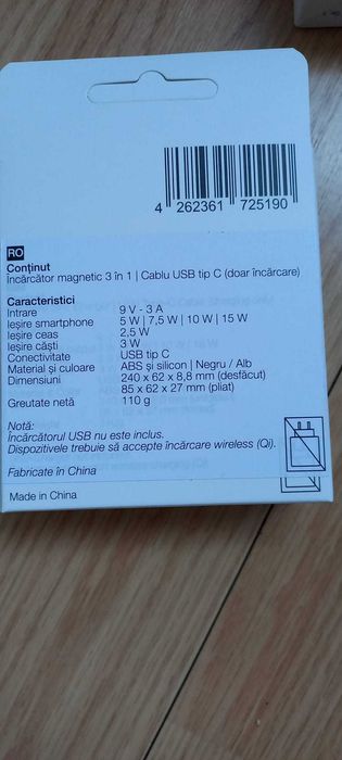 Incarcator 3 in 1 wireless ,nou sigilat