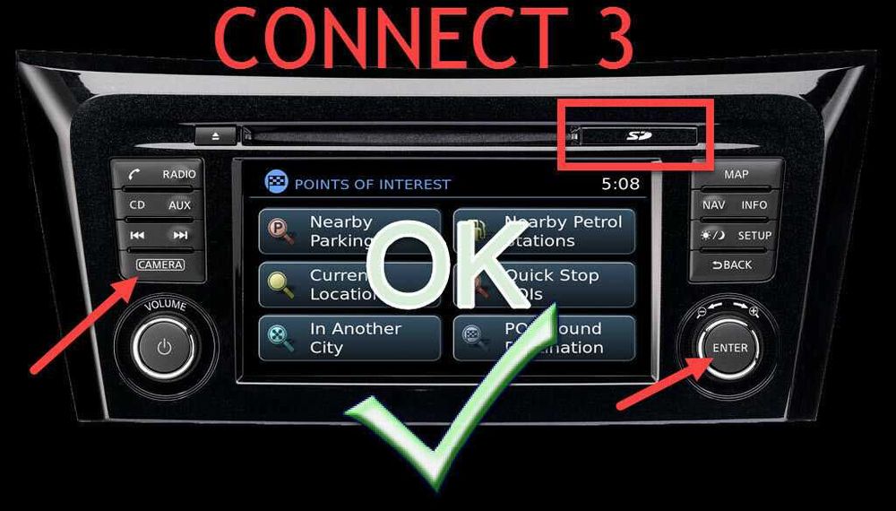 NISSAN Connect 1 V12 NISSAN CONNECT3 V7 Nissan Connect 2 V6 Сд Карта