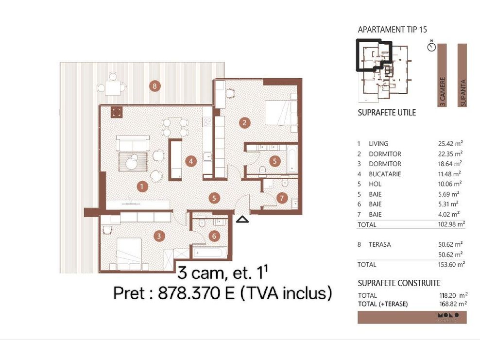 3 camere | 140 mp | Terasa  | Vedere lac | Floreasca | Premium 2026