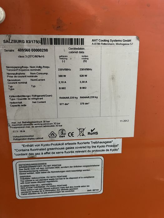 Продается морозильник АНТ на 800л