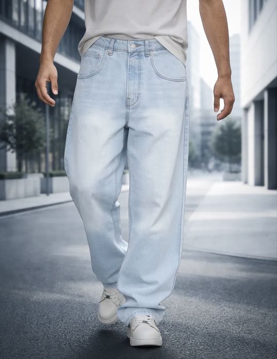 Джинсы широкие, багги