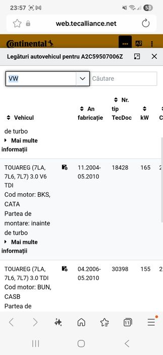 Senzor temperatură gaze eșapament Audi a4 a6 a5 a8 q5 q7 vw tuareg
