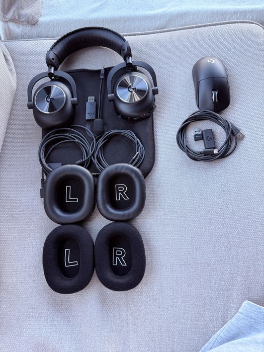 Casti Logitech G Pro X2 lightspeed + mouse logitech Pro x2 superlight