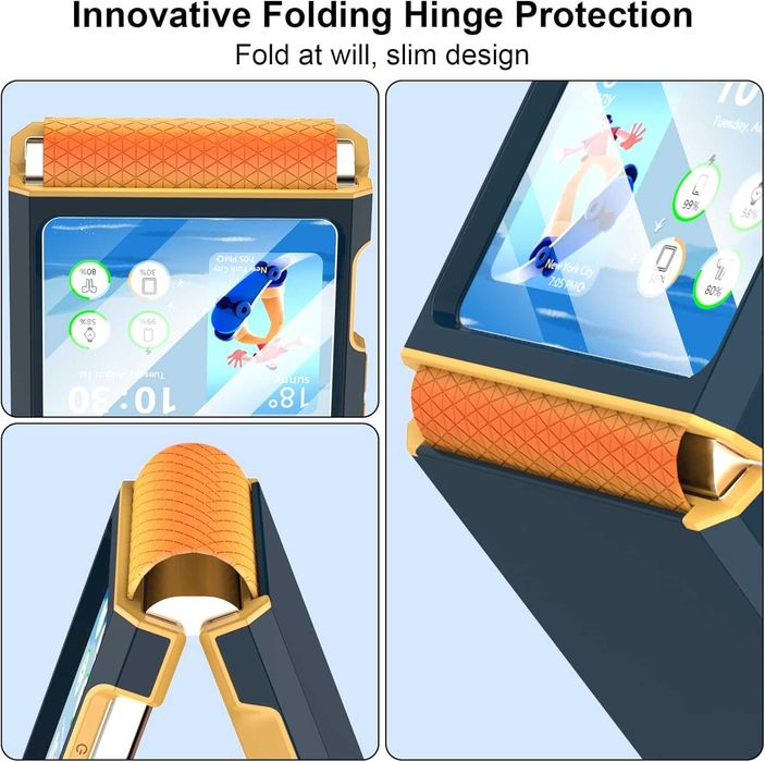 Калъф HeavyDutyFlip за Z Flip 7 FE, Z Flip 6, Z Flip 5, Z Flip 4