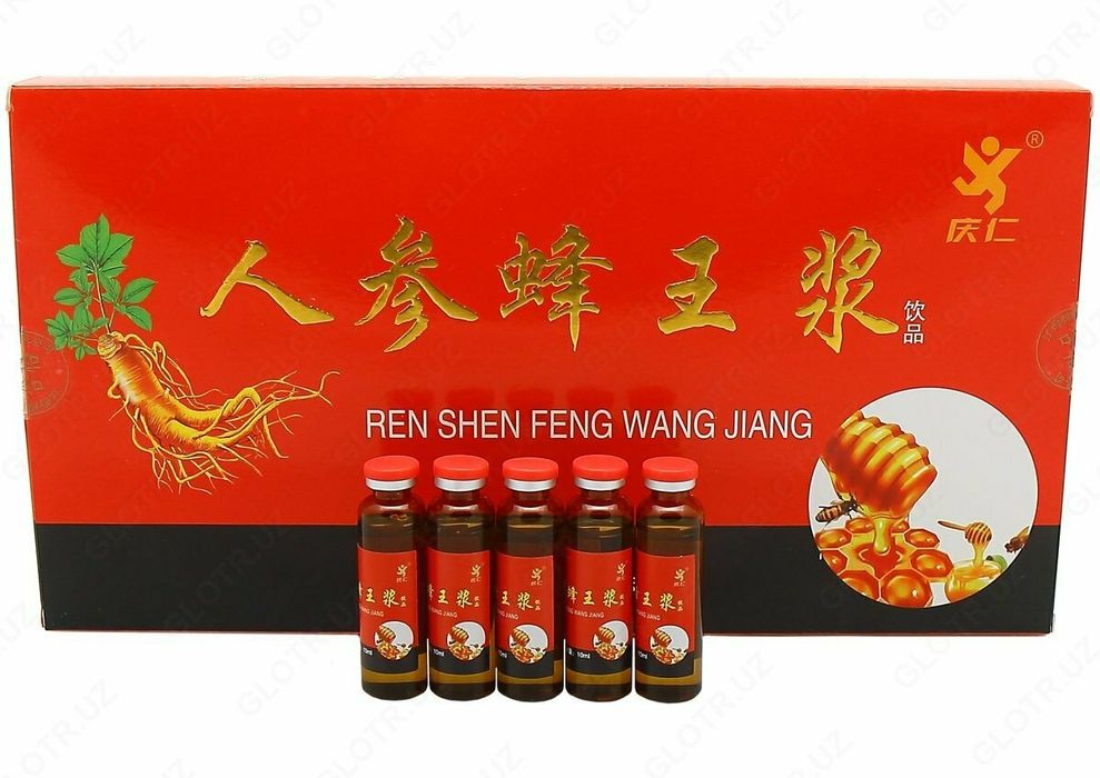 Маточное молочко с женьшенем Эликсир Фен Ван Цзян Женьшень