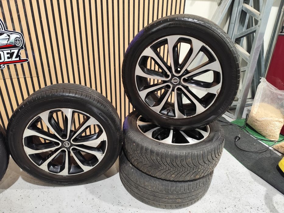 Jante 18 Nissan Qashqai gri plus crom și negru plus crom preț/set
