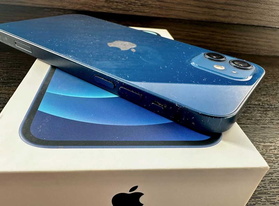 iPhone 12 Blue 64GB – stare foarte bună, original, cu cutie