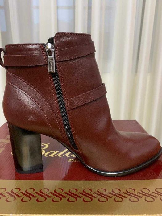 Ghete bordo din piele naturala, Baldaccini, marime 37
