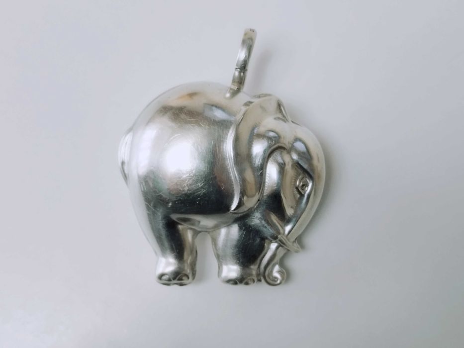Ornament craciun argint sterling 925 elefant , Pandantiv
