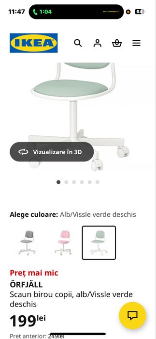 Scaune copii  birou Ikea