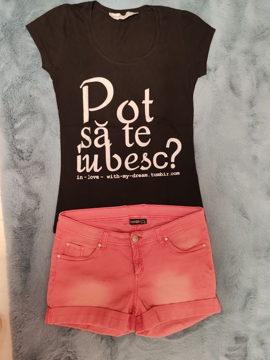 Pantaloni scurți Esmara și tricou bumbac organic