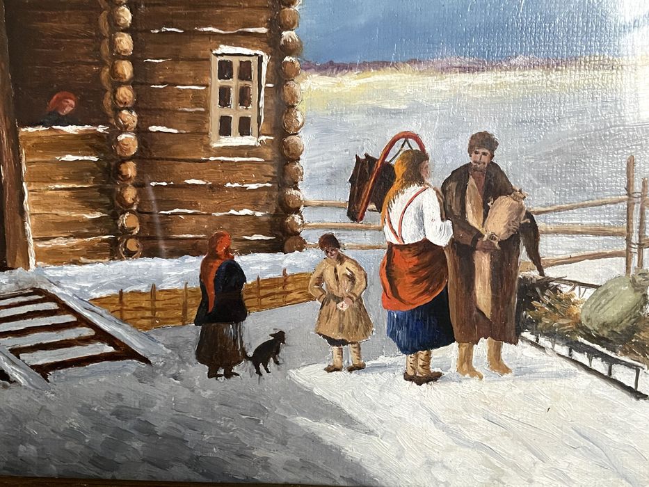 Pictură manuală în ulei, anii '70