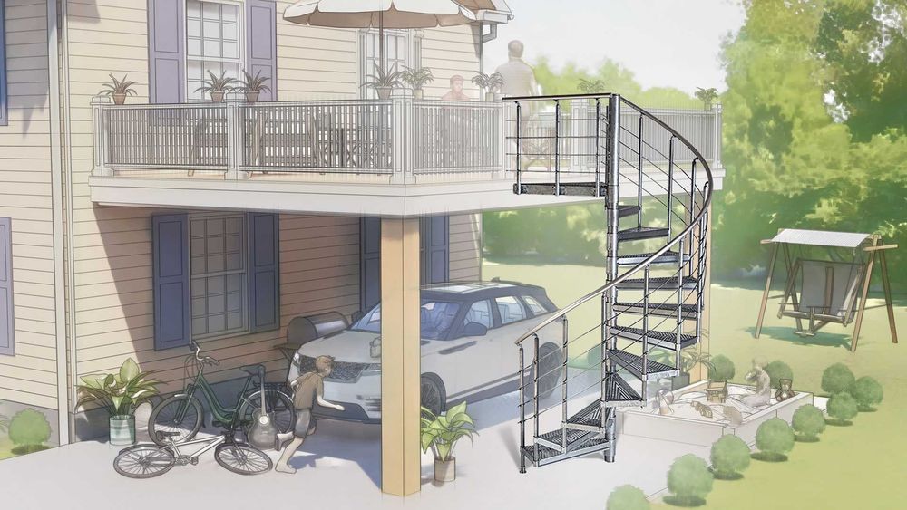 Scară Spirală Metalică Titan 1400