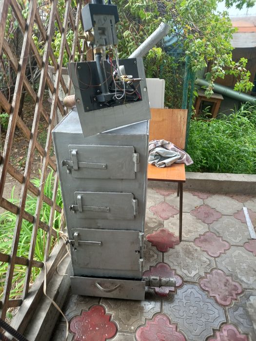 Печка уголь-газ на 100 кв м