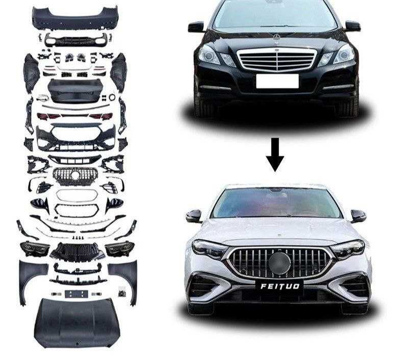 Переделка бампера и пороги тюнинг Mercedes w212 на w213 или w214 обвес