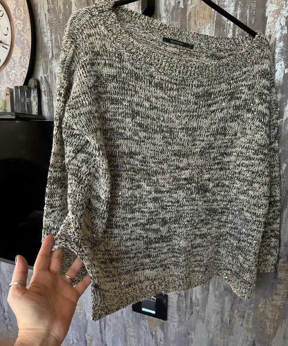 Pulover cu paiete si fir auriu_Reserved_marime L