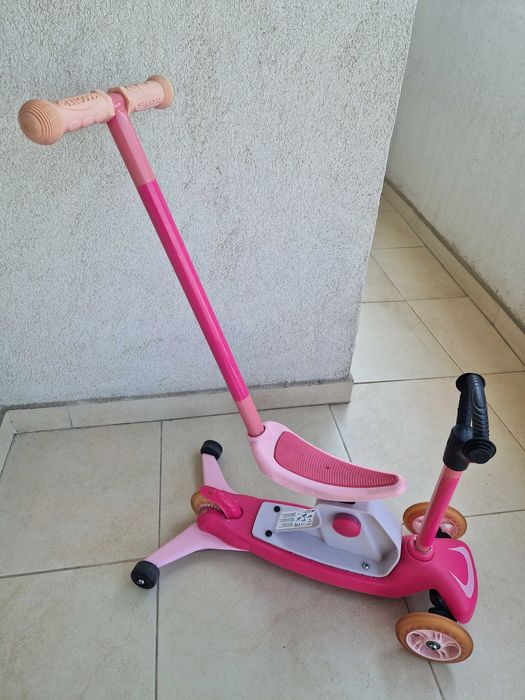 4 in 1 Scooter, trotineta, roz, 1,5-3+ ani