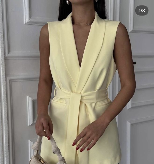 Жъл костюм - панталон и елек размер С