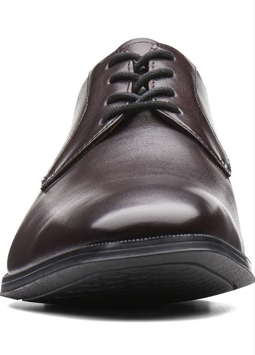 Мъжки кожени обувки Clarks Gilman Lace в бордо цвят. Размер 45