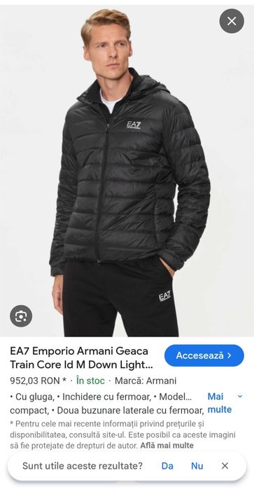 Geaca puf EA7 Emporio Armani  Down Ultralight, Nr. M/L (men)